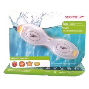 Speedo Glide Kids Swim Goggles Ages 3-8 Clear Yellow 0630-1